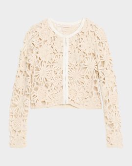 Ramy Brook Adelynn Openwork Floral Jacket