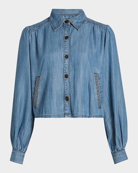 Ramy Brook Aisla Spread Collar Top