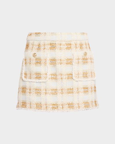 Ramy Brook Amaliah Plaid Tweed Mini Skirt