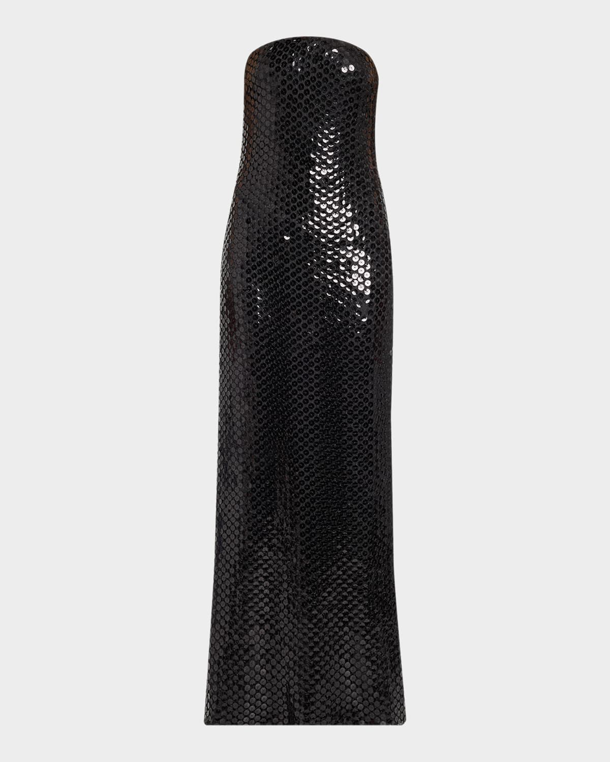 Ramy Brook Angel Strapless Sequin A-Line Gown