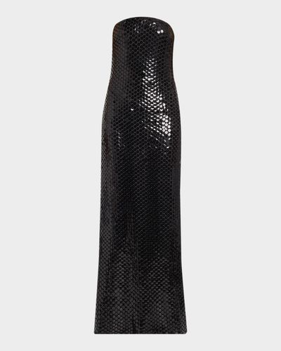 Ramy Brook Angel Strapless Sequin A-Line Gown