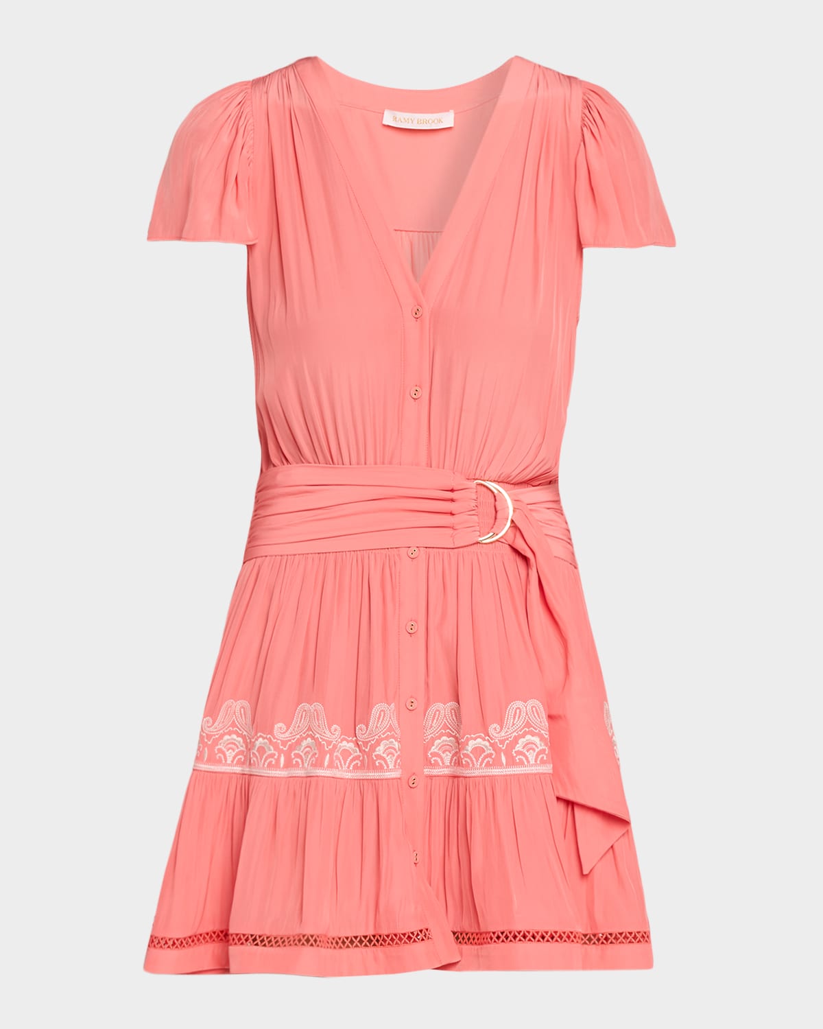 Ramy Brook Aster Embroidered Mini Dress