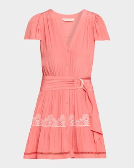 Ramy Brook Aster Embroidered Mini Dress