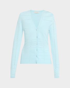 Ramy Brook Astra Pointelle-Knit Cardigan