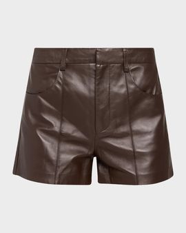 Ramy Brook Aurea Leather Shorts