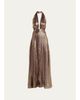Ramy Brook Aurora Metallic Halterneck Gown - 1