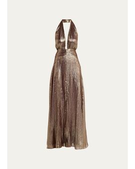 Ramy Brook Aurora Metallic Halterneck Gown