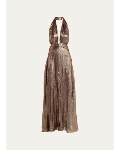 Ramy Brook Aurora Metallic Halterneck Gown