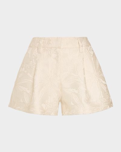 Ramy Brook Autumn Floral Jacquard Tailored Shorts