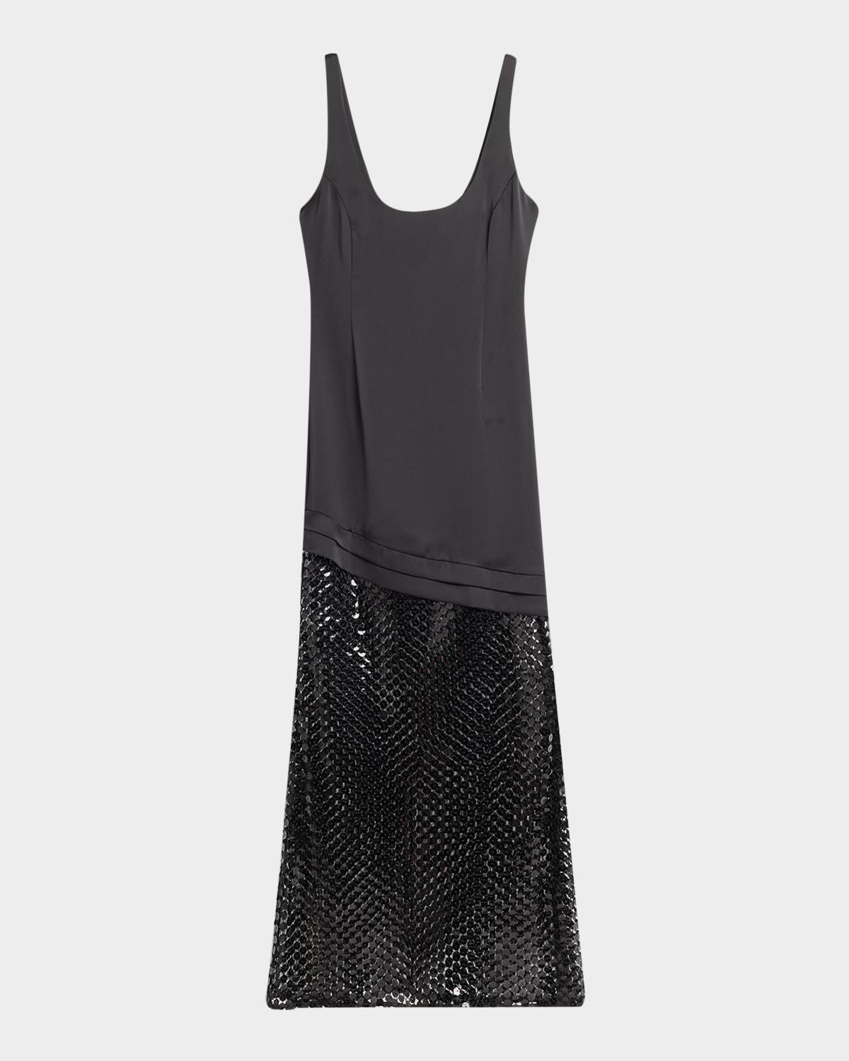Ramy Brook Blossom Sleeveless Sequin Net Gown