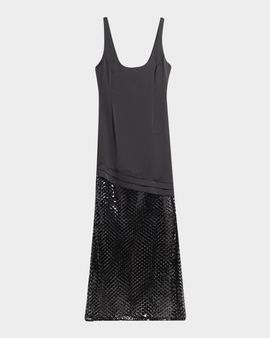 Ramy Brook Blossom Sleeveless Sequin Net Gown