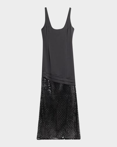 Ramy Brook Blossom Sleeveless Sequin Net Gown