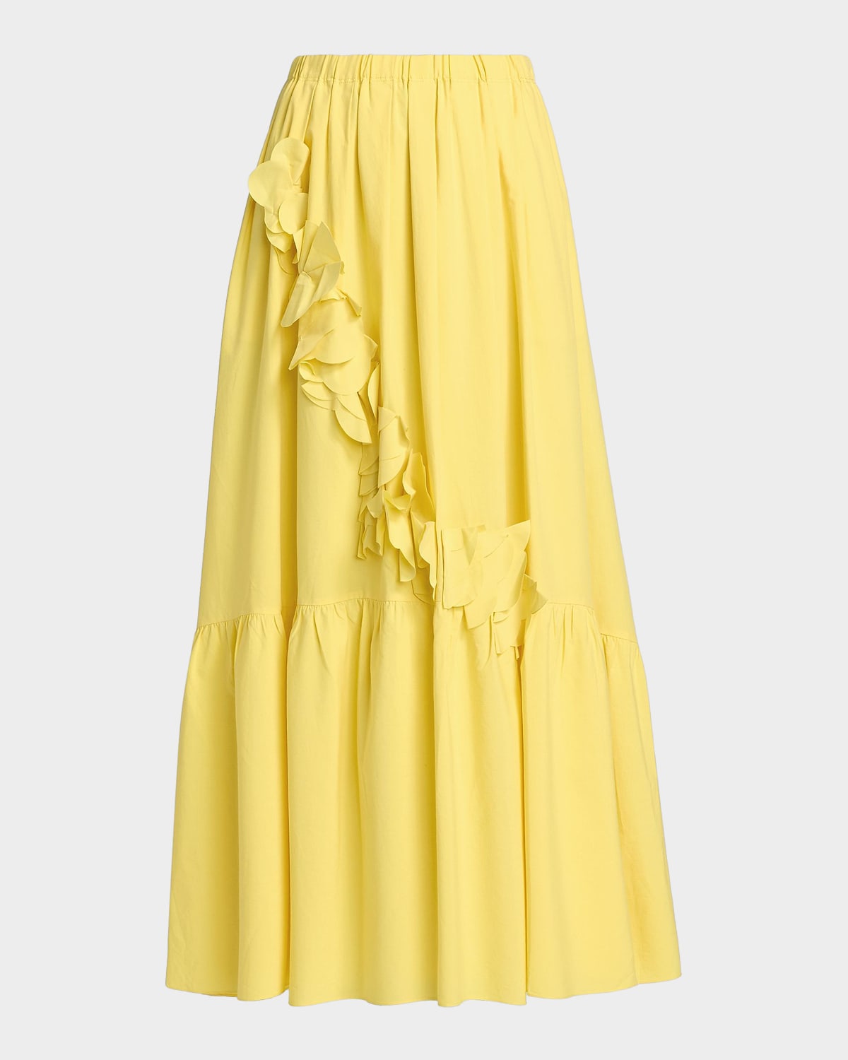Ramy Brook Bridget Ruffled Cotton-Blend A-Line Maxi Skirt