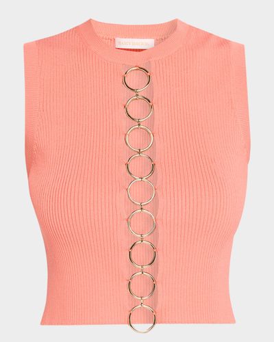 Ramy Brook Casey Ribbed Ring Tank Top