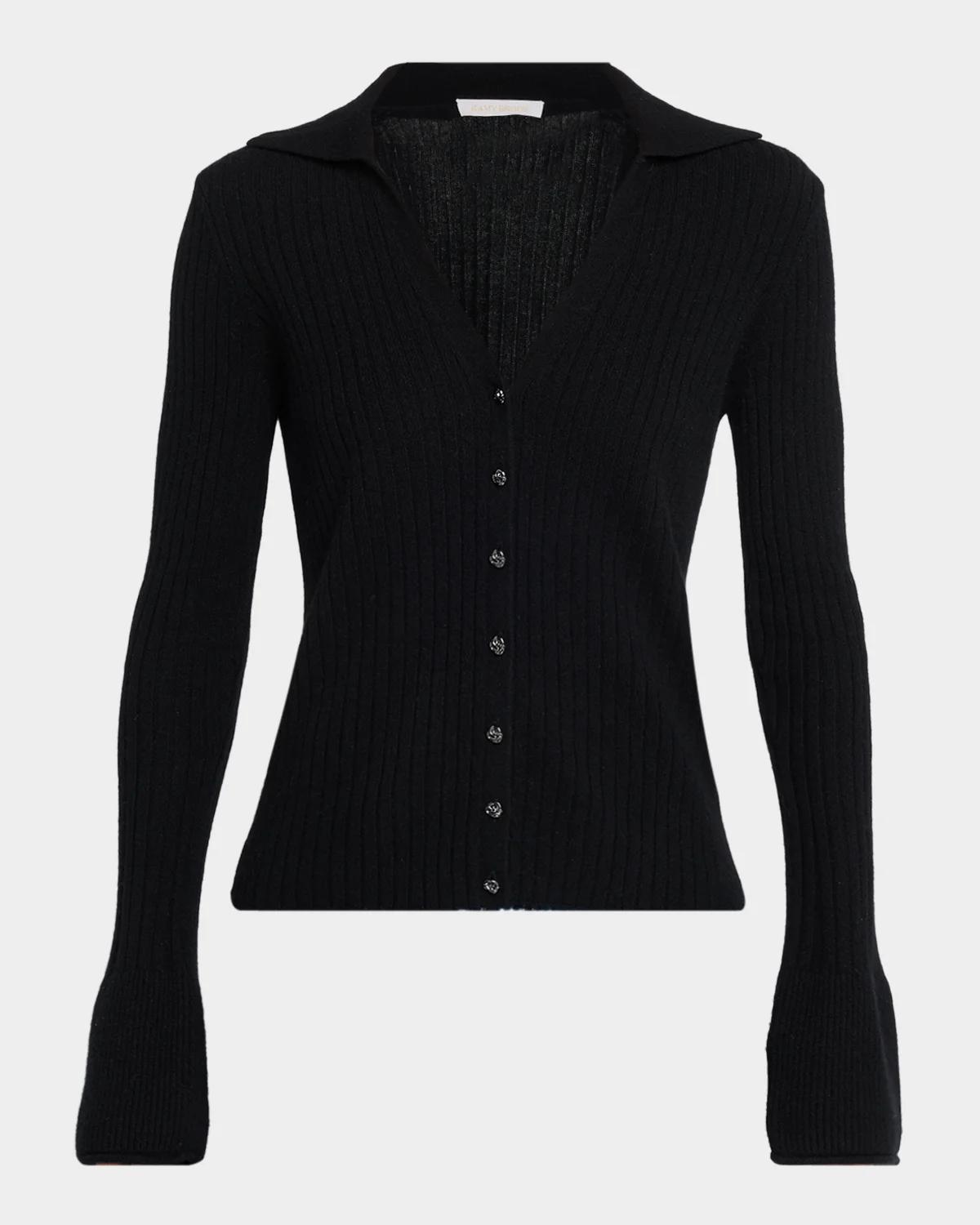 Ramy Brook Cathy Rib-Knit Cashmere Cardigan