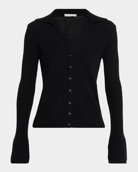 Ramy Brook Cathy Rib-Knit Cashmere Cardigan