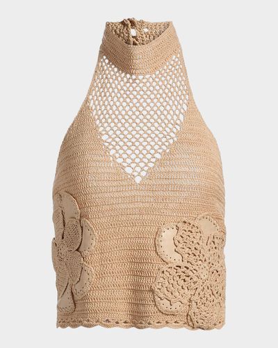 Ramy Brook Celeste Open-Knit Cotton Top