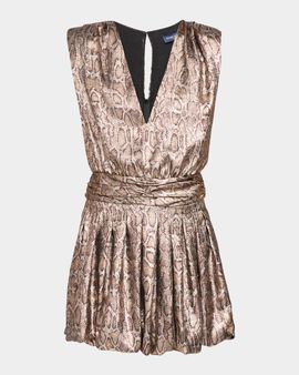Ramy Brook Crystal Snake V-Neck Mini Dress