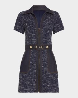 Ramy Brook Darla Denim Tweed Mini Dress