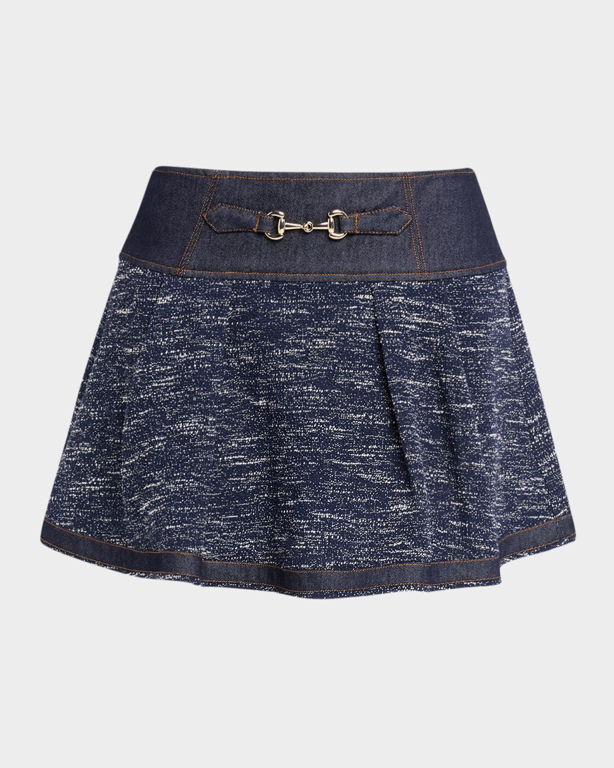 Ramy Brook Diana Denim Tweed Mini Skirt