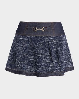 Ramy Brook Diana Denim Tweed Mini Skirt
