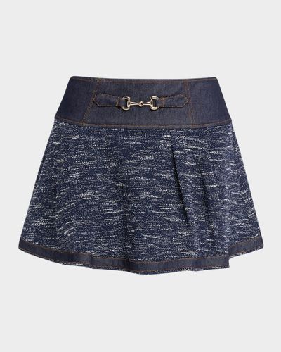 Ramy Brook Diana Denim Tweed Mini Skirt