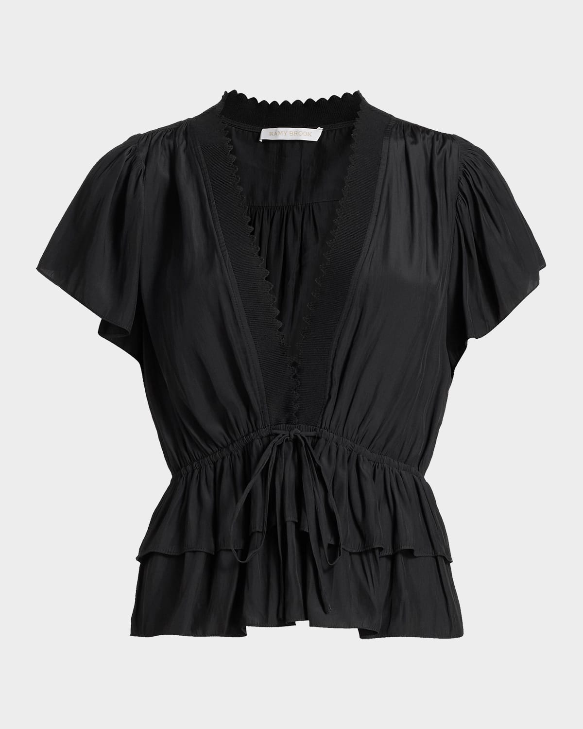 Ramy Brook Emberly Chiffon Tiered Blouse