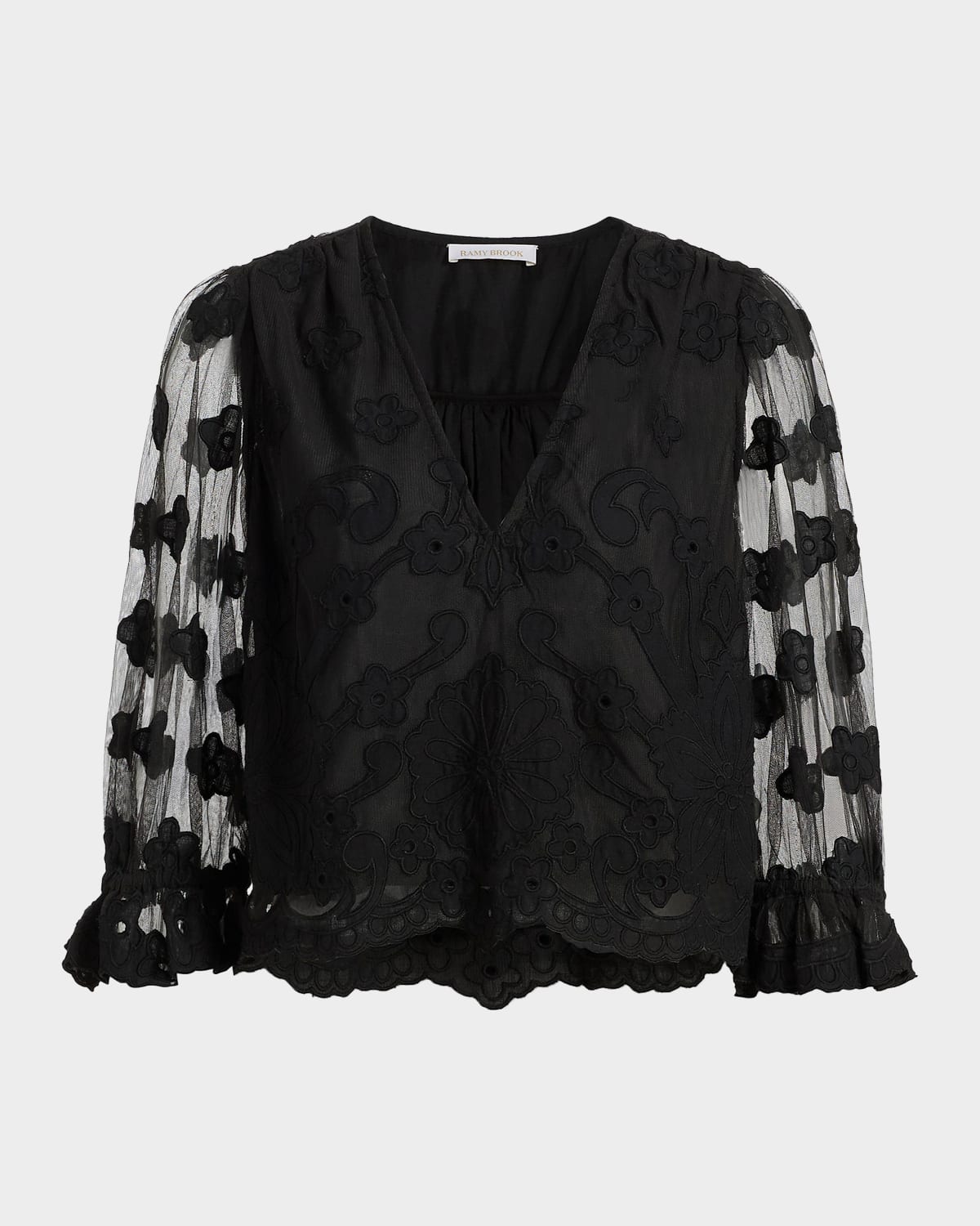Ramy Brook Esmeralda Embroidered Blouse