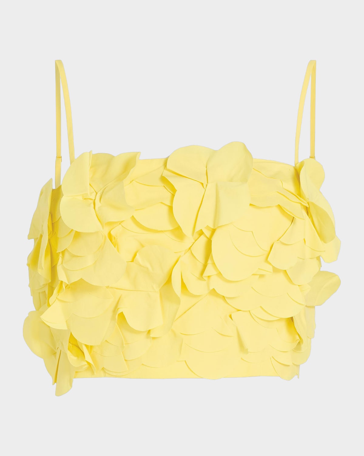 Ramy Brook Everly Petal Appliqué Cotton-Blend Crop Top