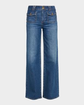Ramy Brook Fay High-Rise Wide Leg Jeans