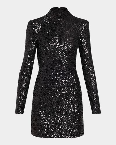 Ramy Brook Glory Sequin Mock-Neck Mini Dress