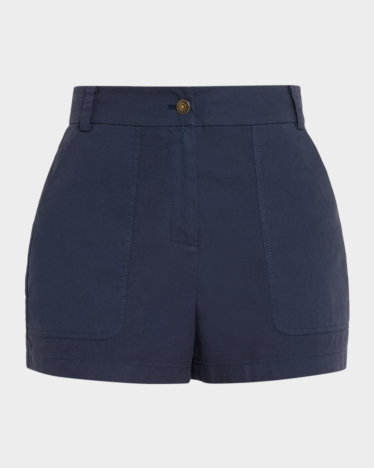 Ramy Brook Hilary High-Rise Canvas Mini Shorts