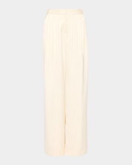 Ramy Brook Jasmine Pinstriped Wide-Leg Trousers