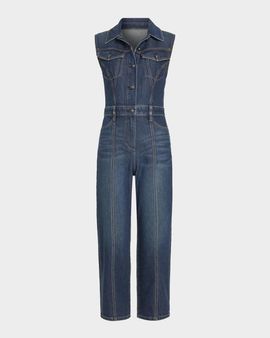 Ramy Brook Jessie Cropped Denim Jumpsuit