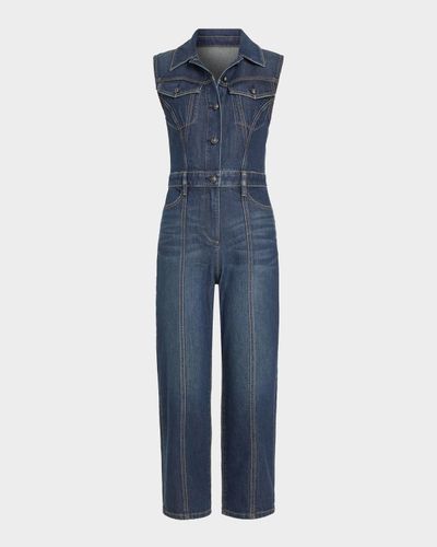 Ramy Brook Jessie Cropped Denim Jumpsuit