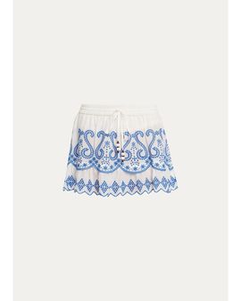 Ramy Brook Judith Embroidered Mini Skirt
