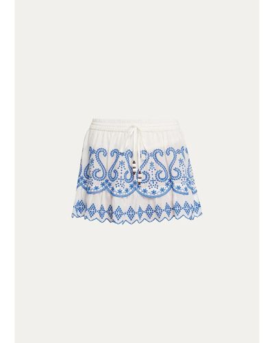 Ramy Brook Judith Embroidered Mini Skirt