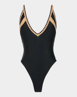 Ramy Brook Justine Plunge One-Piece Swimsuit