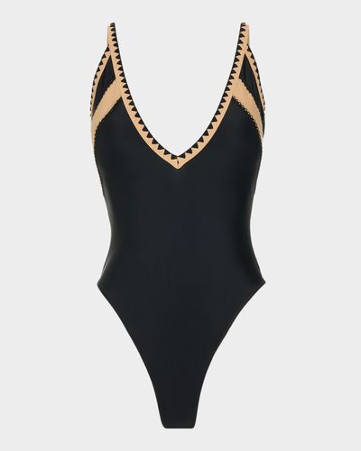 Ramy Brook Justine Plunge One-Piece Swimsuit