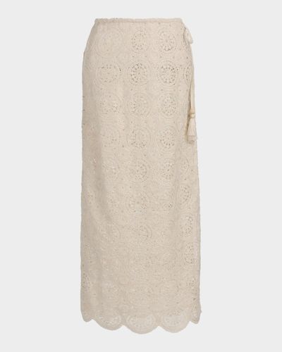 Ramy Brook Karina Crochet Midi Cover-Up Skirt