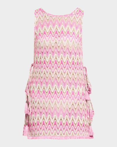 Ramy Brook Kimber Zig-Zag Coverup Mini Dress
