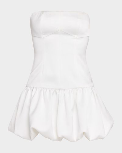 Ramy Brook Kris Strapless Stretch Satin Bubble Mini Skirt