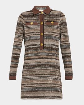 Ramy Brook Maria Houndstooth A-Line Mini Dress