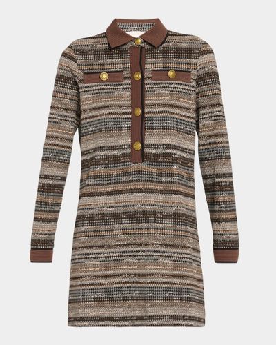 Ramy Brook Maria Houndstooth A-Line Mini Dress