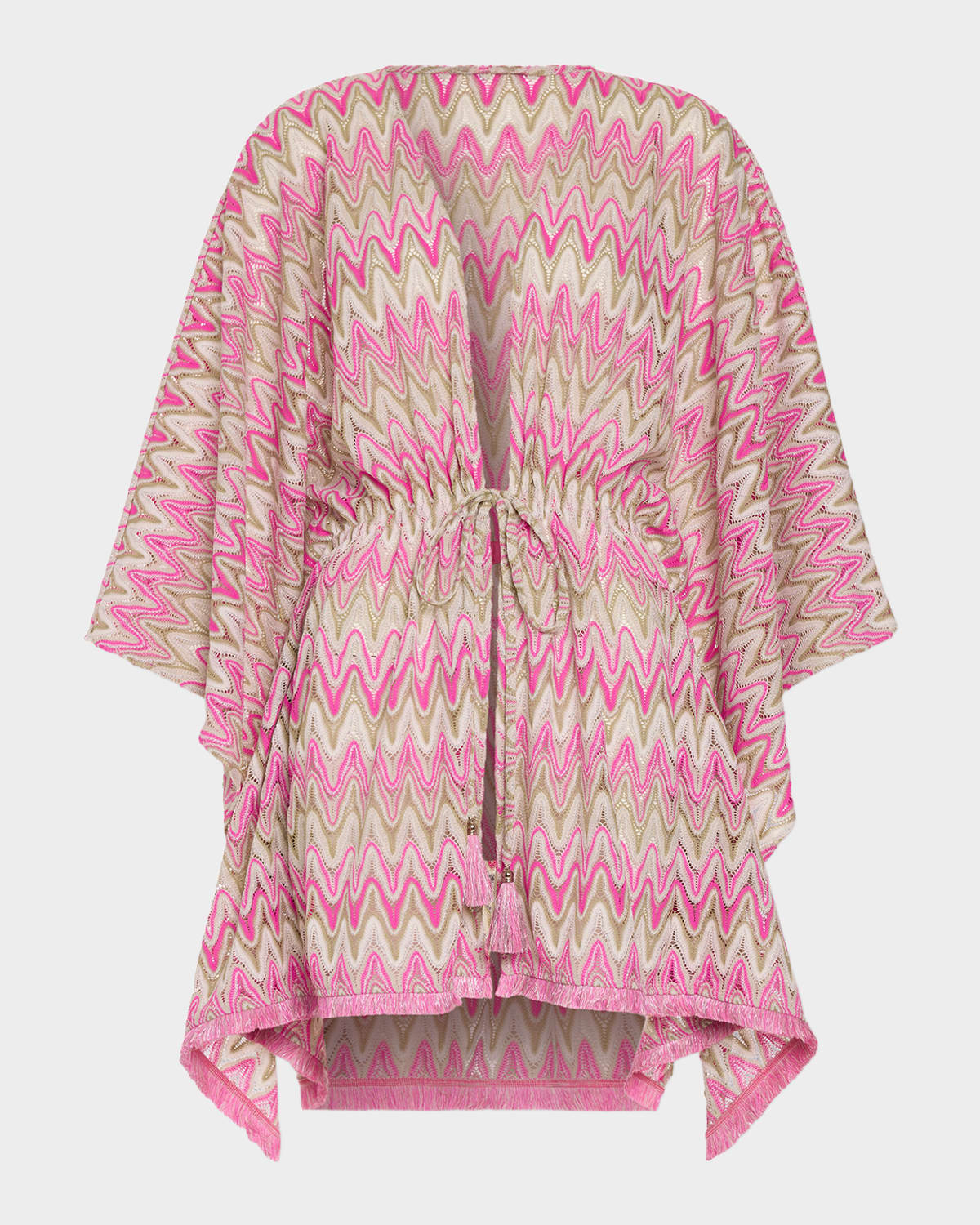 Ramy Brook McKala Zig-Zag Knit Caftan Coverup
