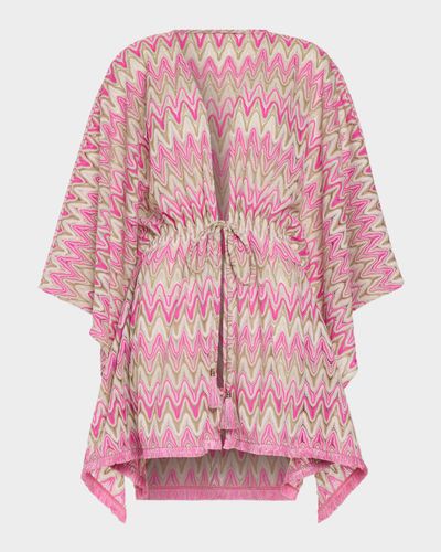 Ramy Brook McKala Zig-Zag Knit Caftan Coverup