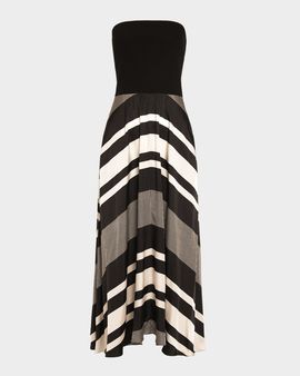 Ramy Brook Oakley Striped A-Line Midi Dress