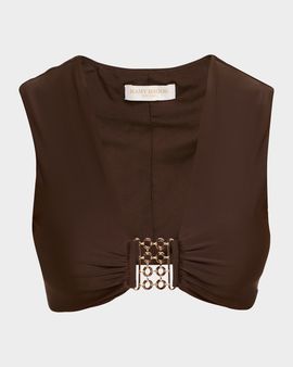 Ramy Brook Oliwia Embellished Bikini Top