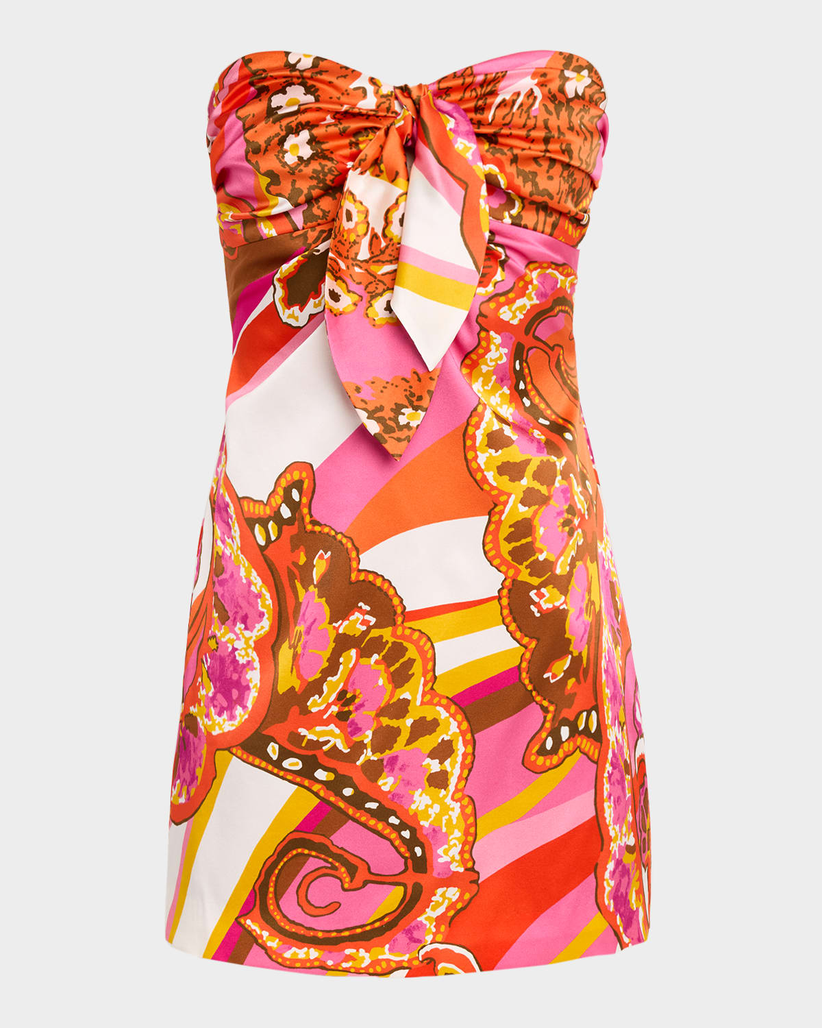Ramy Brook Orion Strapless Floral-Print Mini Dress