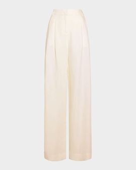 Ramy Brook Oscar Pleated Linen Pants